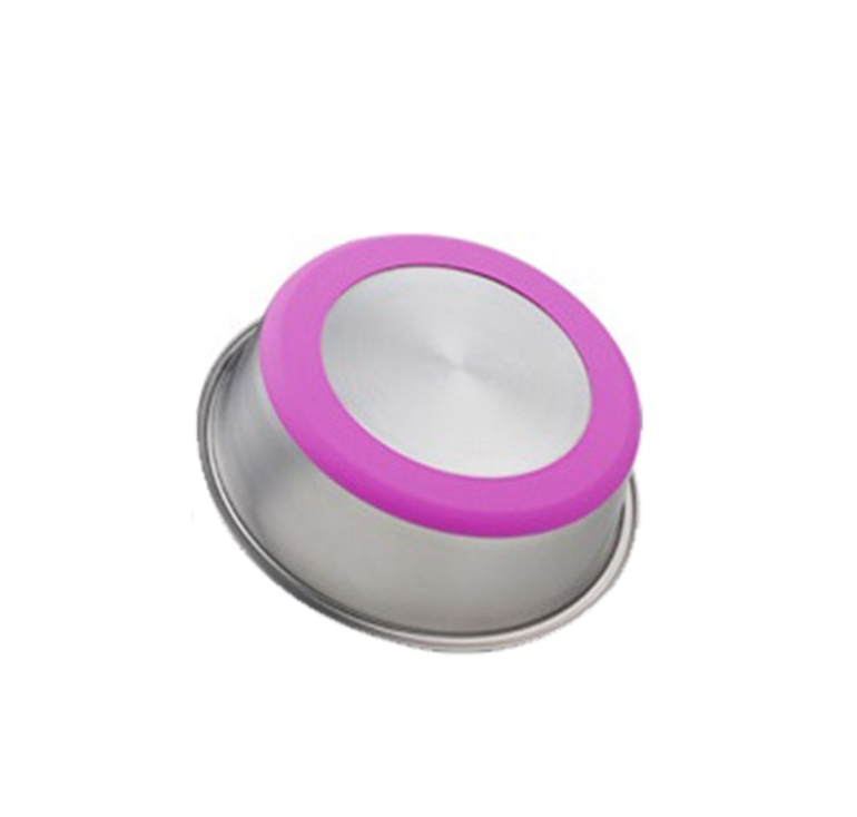 Silicone Stainless Steel Pet Feeding And Drinking Bowl
