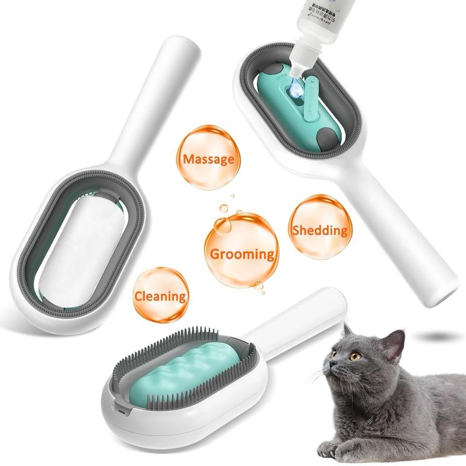Pet Grooming Brush With Tank For Hair Removal Tool