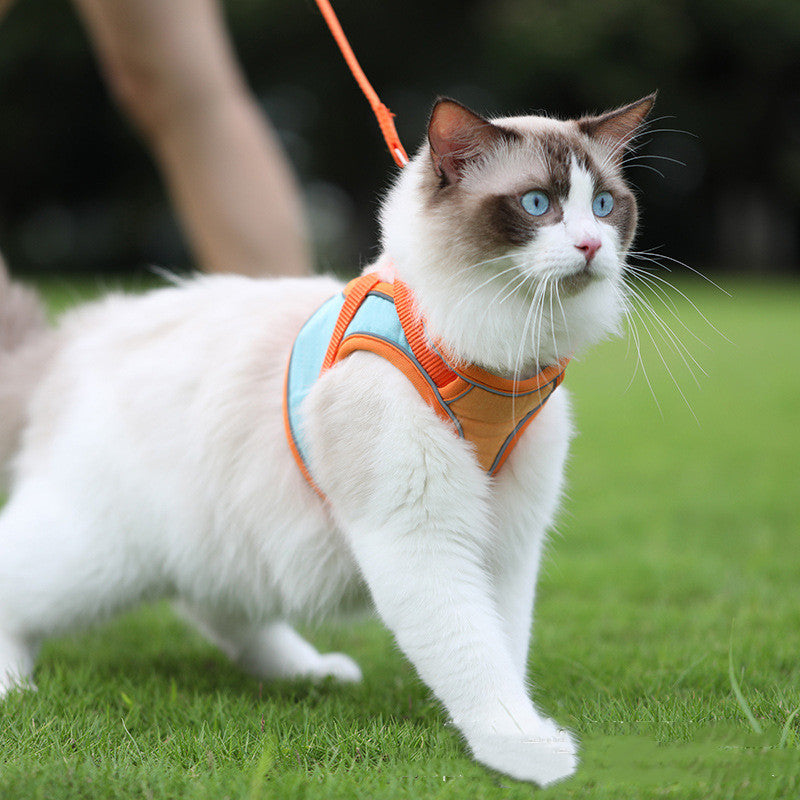 Reflective Anti-Escape Pet Harness With Adjustable Leash