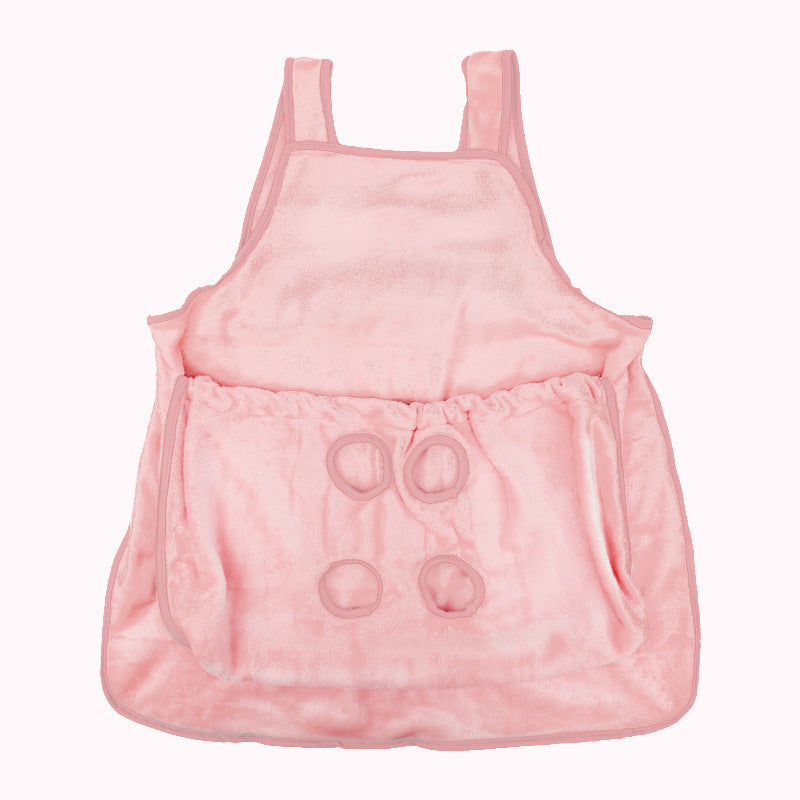Plush Pet Carrier Apron Chest Bag For Travel