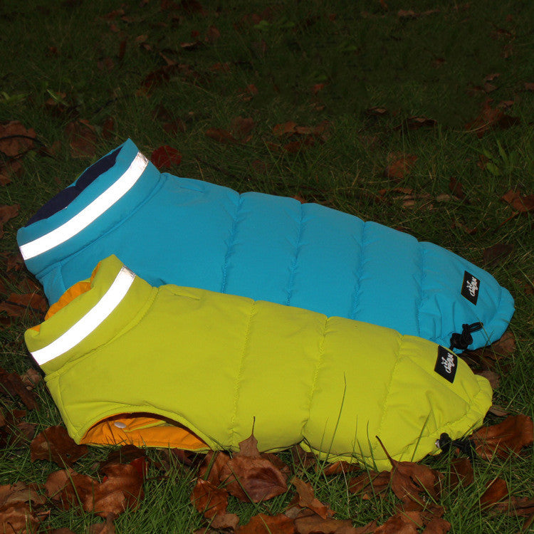 Pet Thickened Waterproof Outdoor Jacket Double Sided Reflective