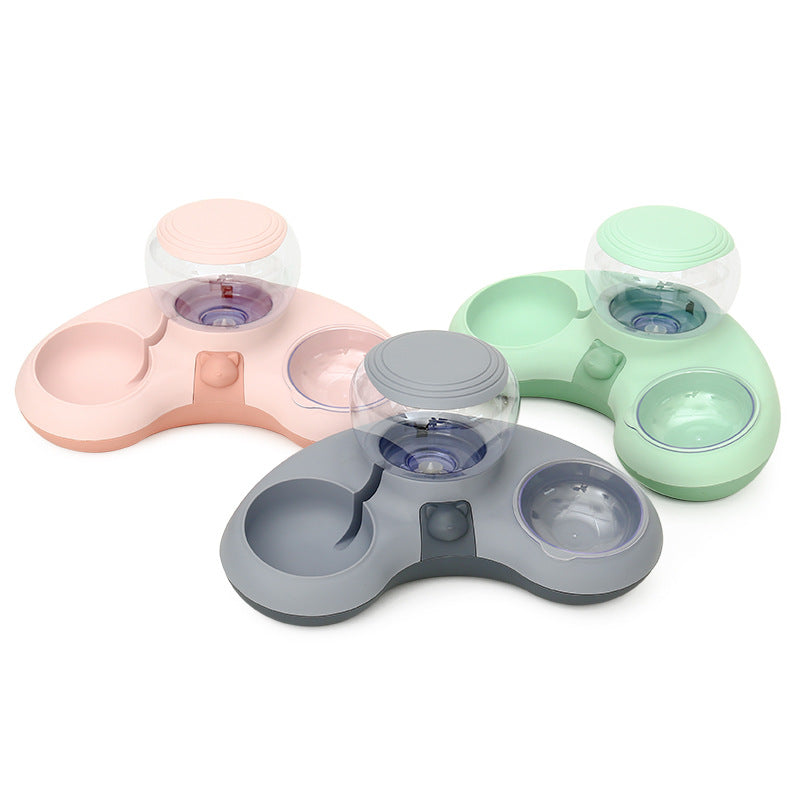 Crescent Automatic Pet Feeding And Drinking Double Bowl