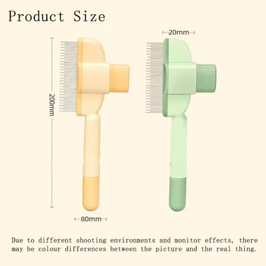 One Click Pet Grooming Brush For Gentle Hair Removal