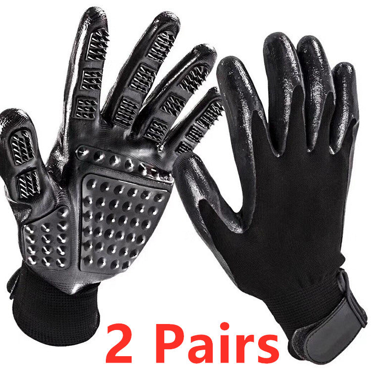 Soft Rubber Pet Grooming Glove Hair Removal Brush