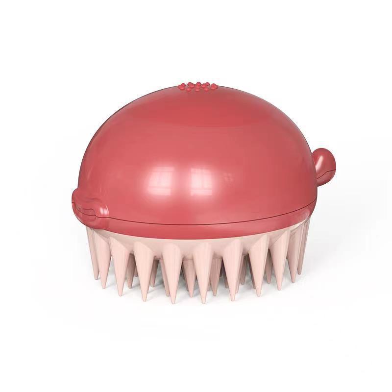 Pet Refillable Body Gel Puffer Bath Brush